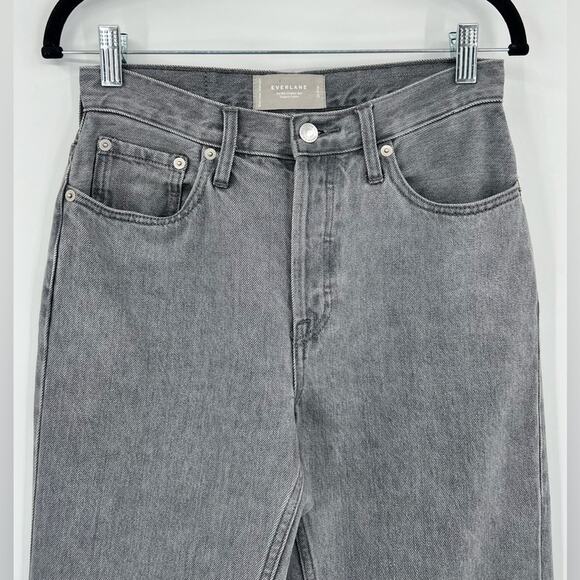 Everlane The 90’s Cheeky Jean Acid Gray Grey Ankle Cropped High Rise Button 25 - Picture 8 of 15
